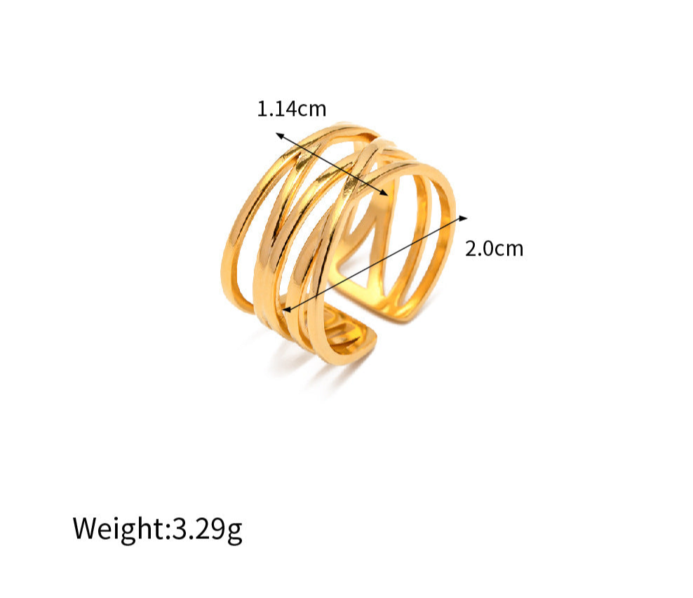 Ring on white background with measurements