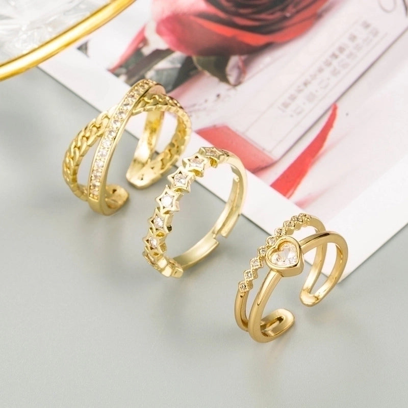 3 different styles of rings all together