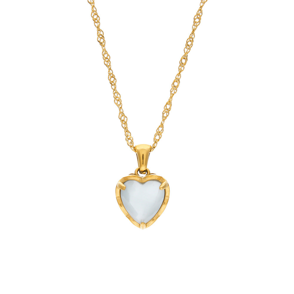 Heart stone pendant Necklaces