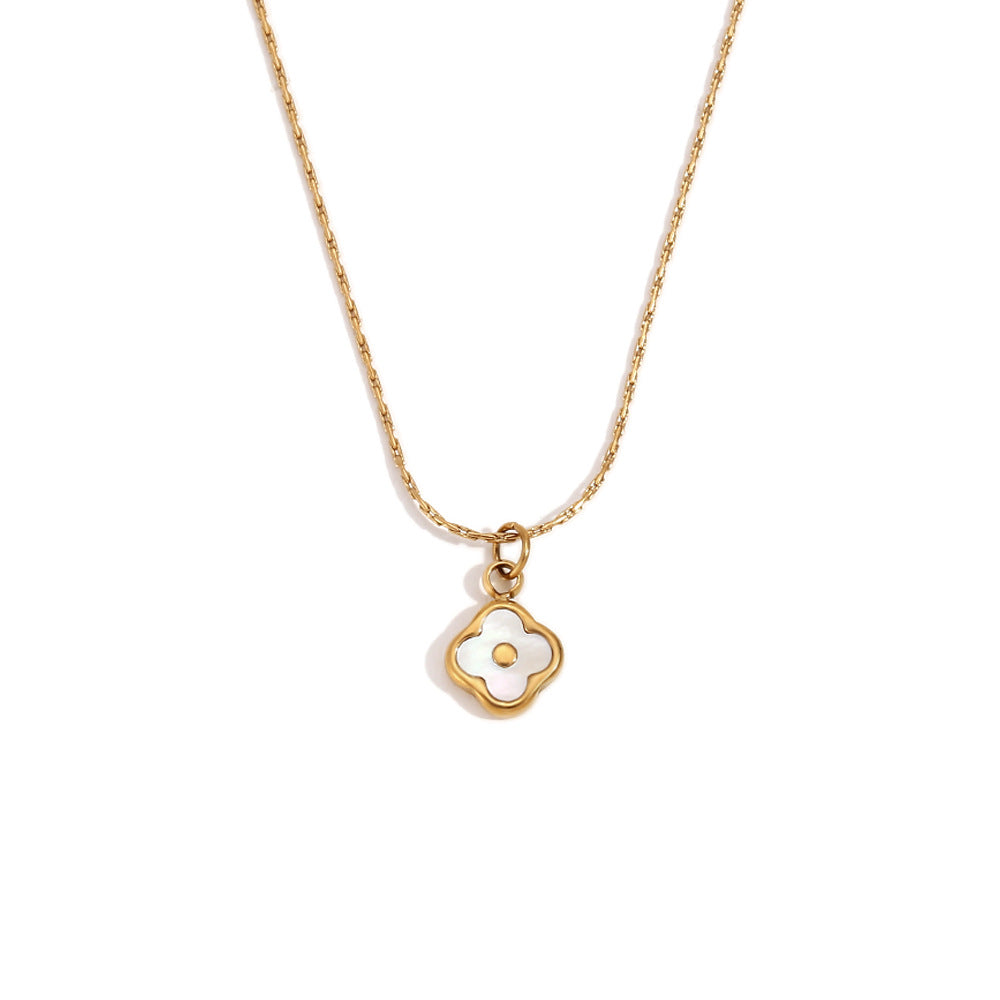 Mini Shell Flower Pendant Necklace