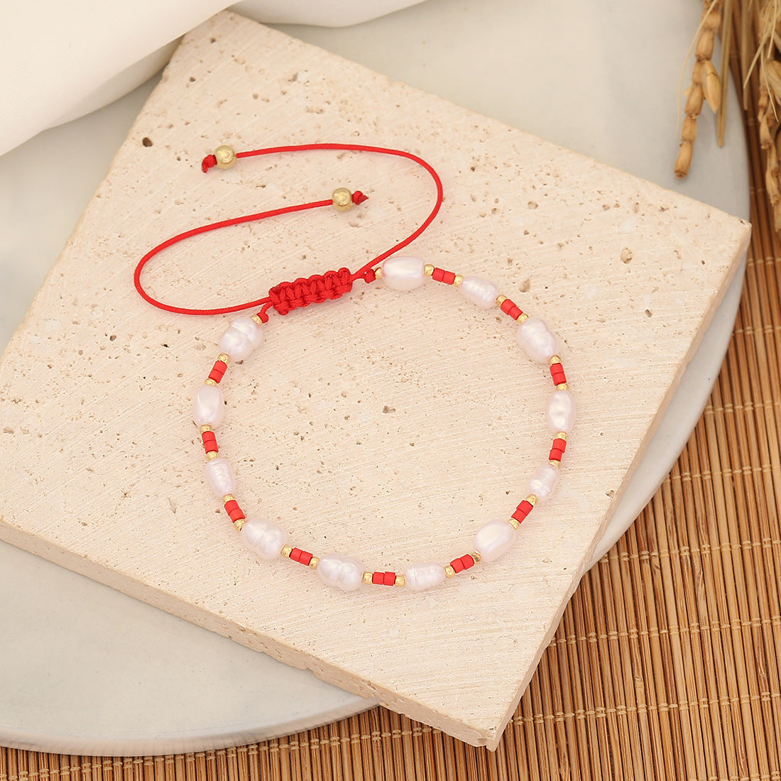 Knitted Pearl Rhombus Bracelets