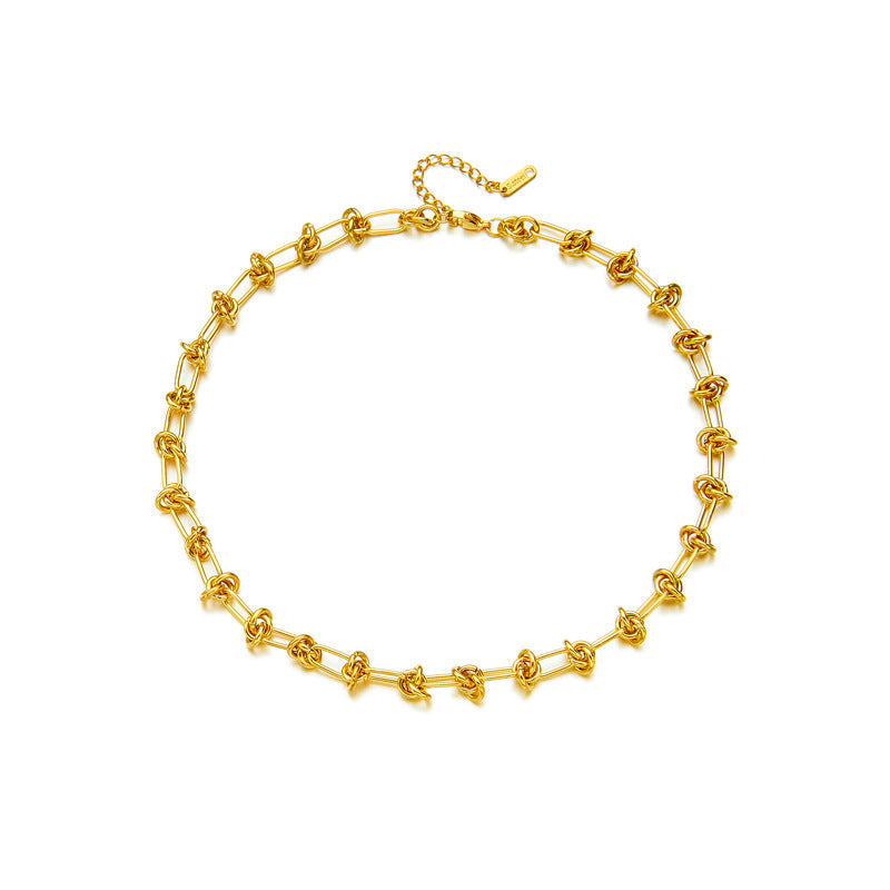 Gold chain on white background