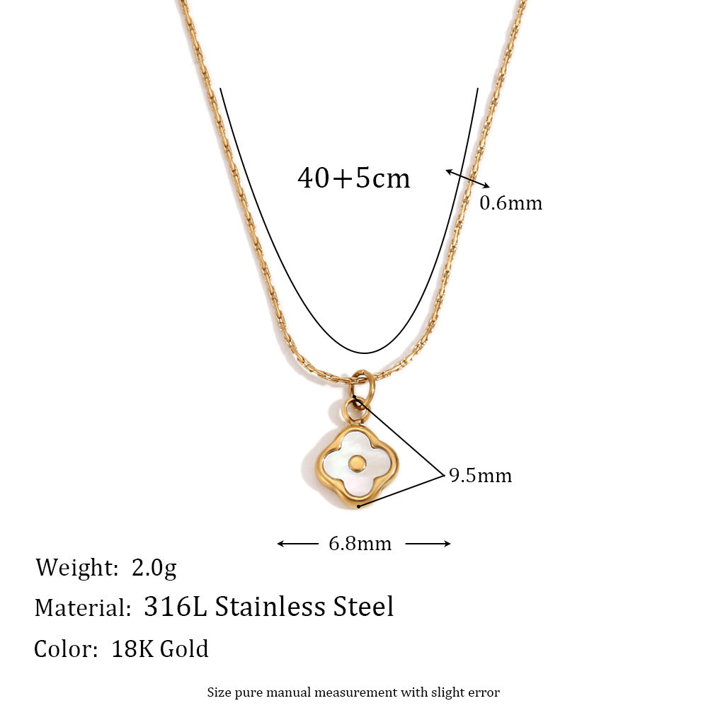 Mini Shell Flower Pendant Necklace