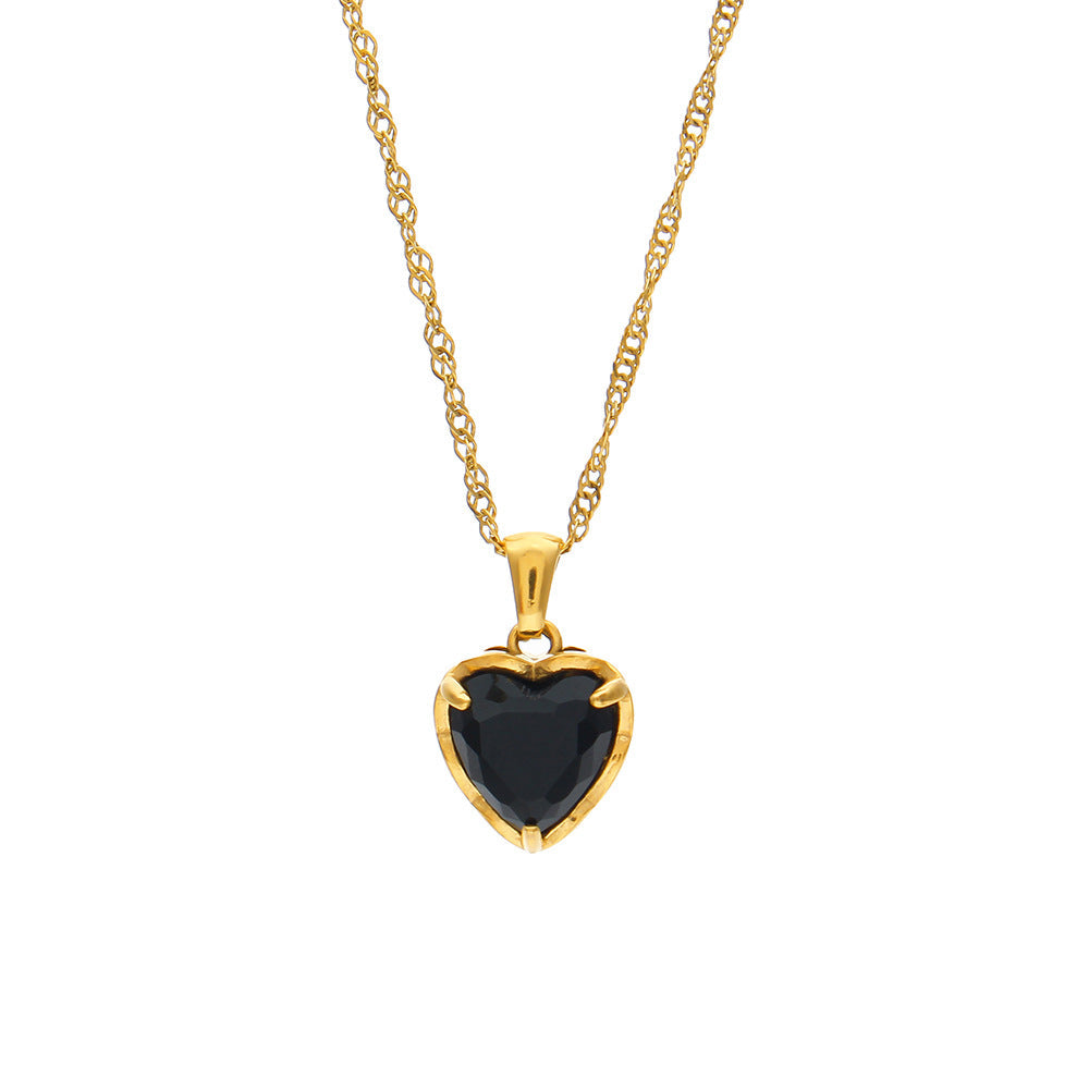 Heart stone pendant Necklaces
