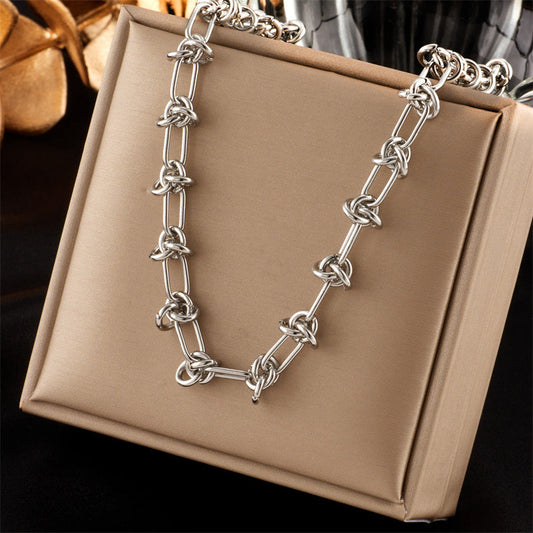 Silver chain in jewellery box