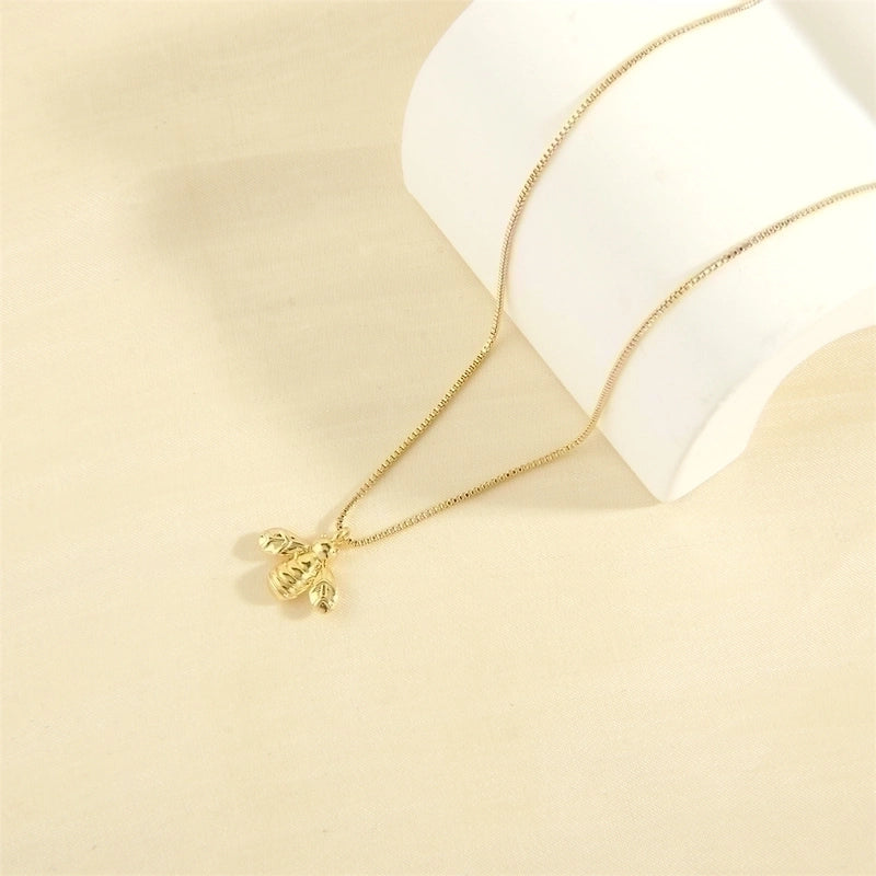 Gold necklace pendant close up