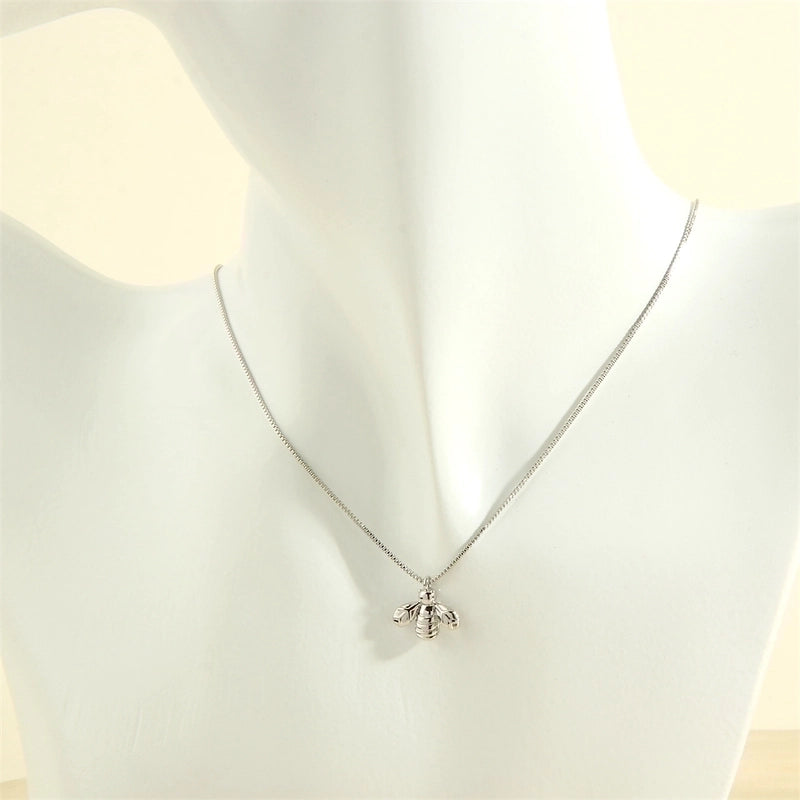 White Gold necklace being worn 