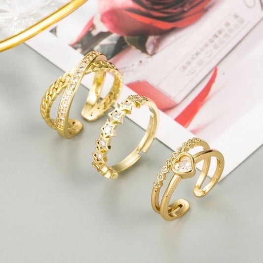 3 different styles of rings all together