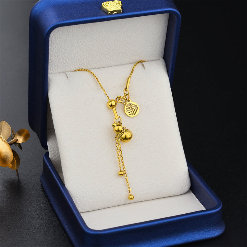 Necklace in small blue jewellery box 