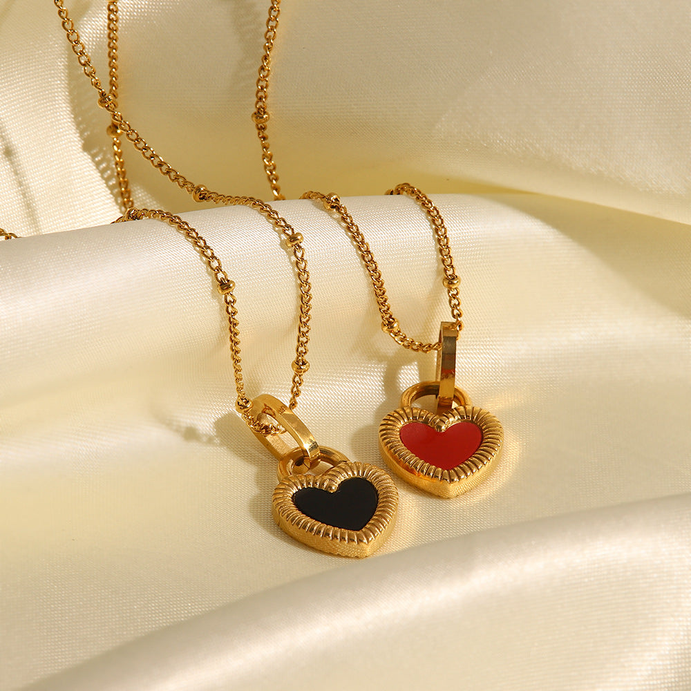2 necklaces together on fabric