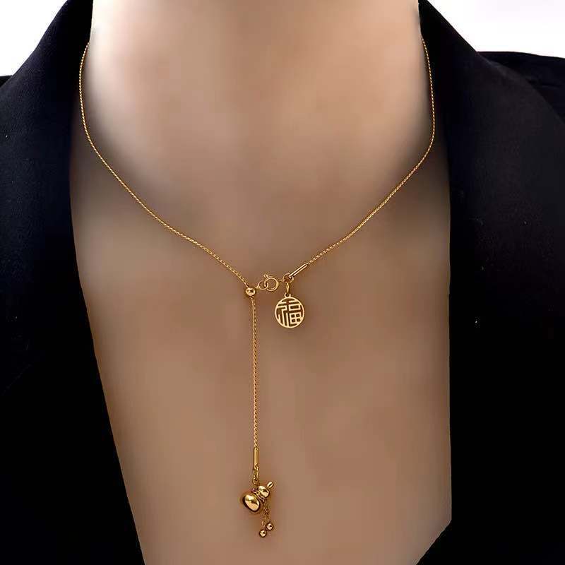 Necklace being worn