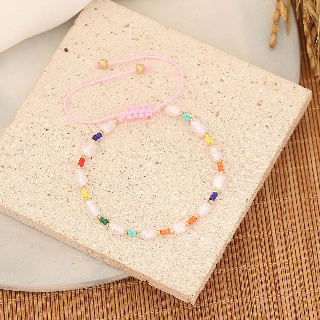 Knitted Pearl Rhombus Bracelets
