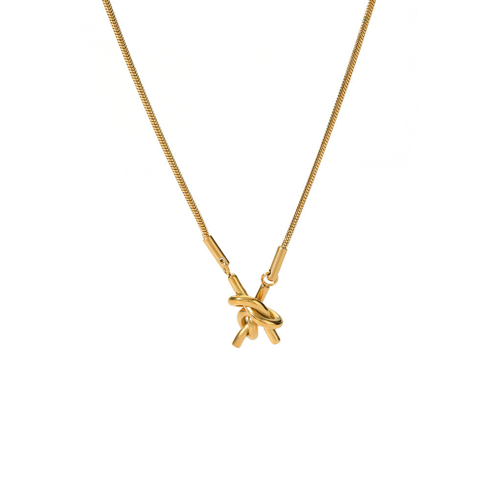 Necklace on white background