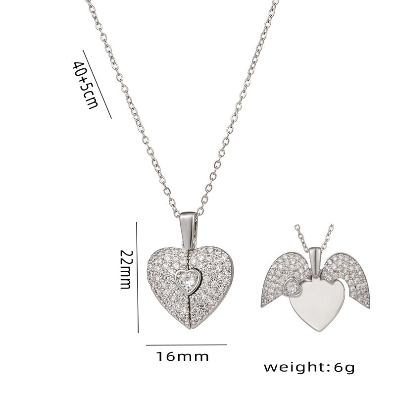 Silver Necklace with measurements