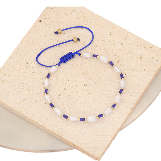Knitted Pearl Rhombus Bracelets