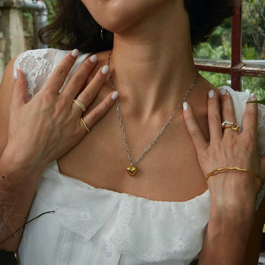 Necklace being worn