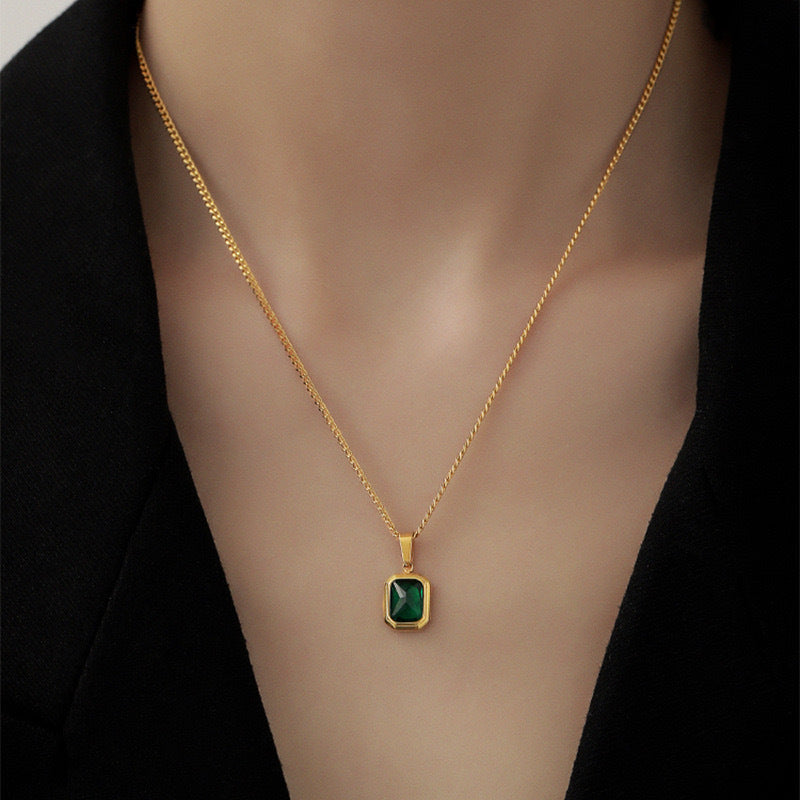 Necklace being worn