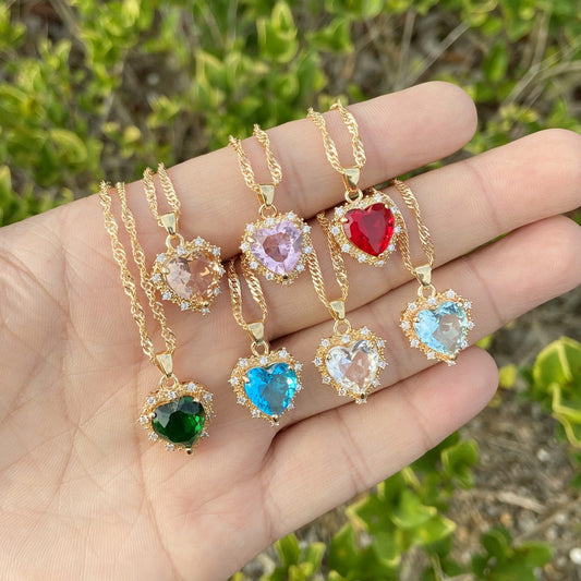All necklaces being held in someone’s open palm
